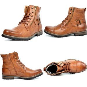NEW Mens Bruno Combat Military Motorcycle Boots